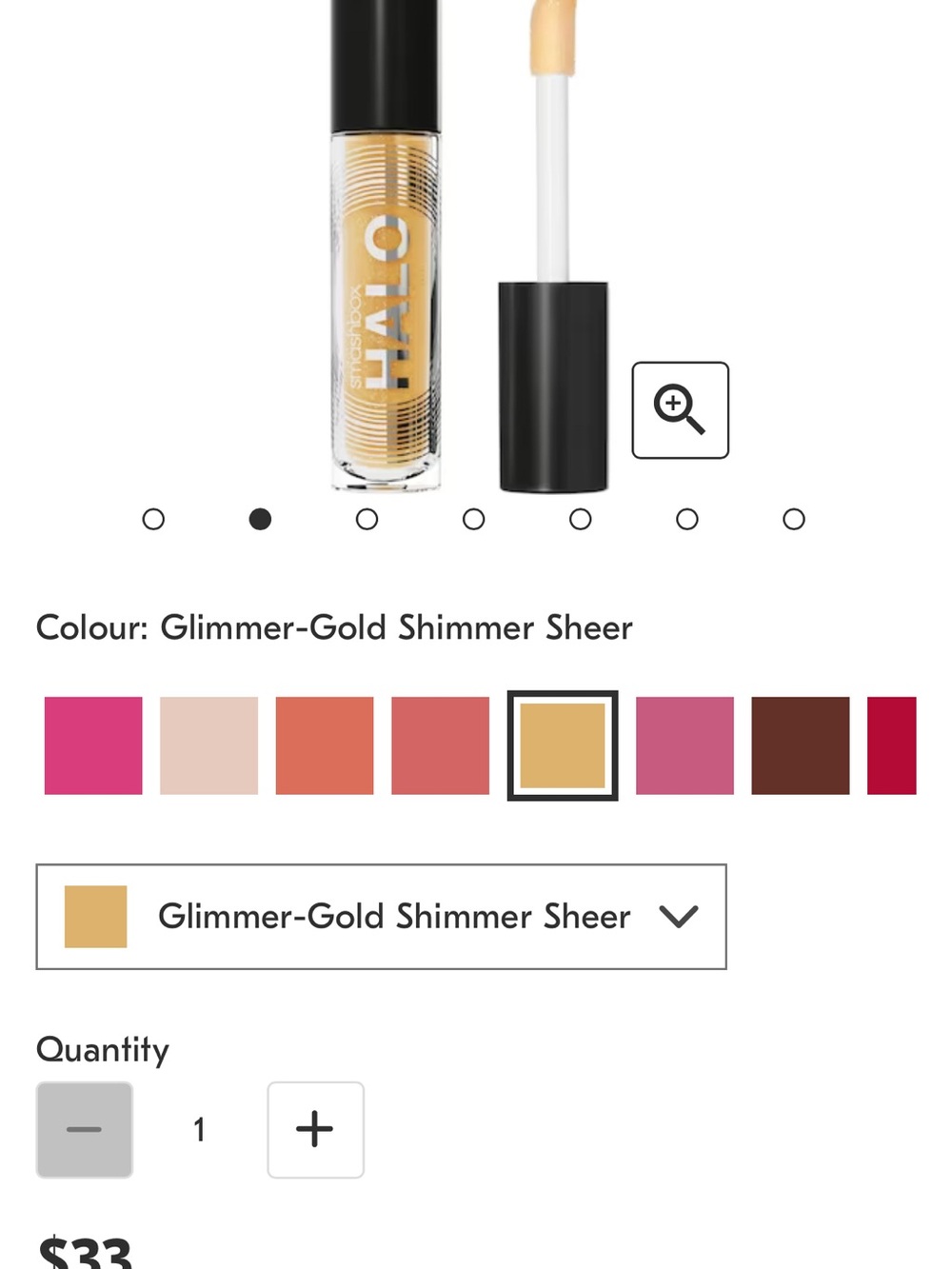 Smashbox Halo Plump + Glow Shimmering Lip Gloss - Glimmer - Picture 4 of 4